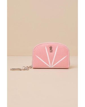 Steve Madden Juicy Citrus Rhinestone Zipper Wallet - Pink