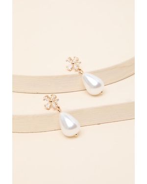 Lulus Amanas 14Kt Pearl Drop Earrings - Natural
