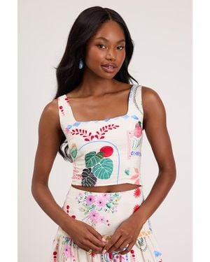 Lulus Fabella Multi Print Textured Tank Top