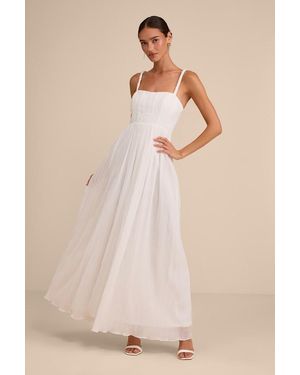 Lulus Alana Textured Sleeveless Maxi Dress - Natural