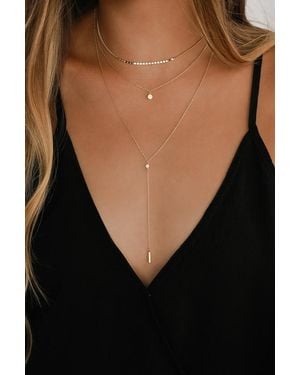 Lulus Coretta Layered Necklace - Black