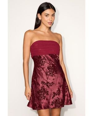 Lulus Juliet Strapless Midi Dress - Red