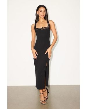 Lulus Adlay Lace Bodycon Midi Dress - Black
