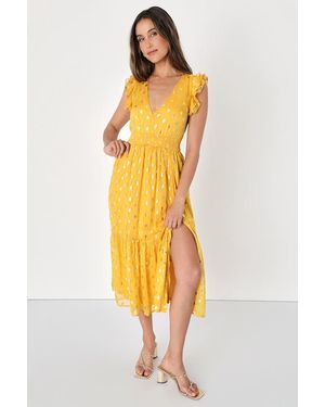 green emerald velvet dress Cowl Neck Pleated A-Line Chiffon Midi Dress - Sage Green main image 0