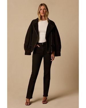 Levi's Ribcage Slim Dark High-Rise Jeans - Natural