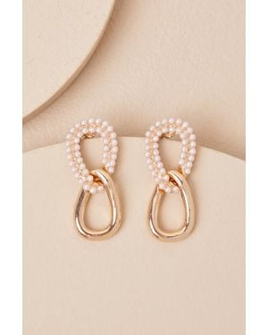 Lulus Lalita Pearl Drop Earrings - Natural