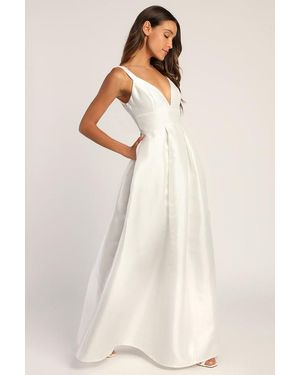 Lulus Ready For Romance Sleeveless Maxi Dress With Pockets - Natural