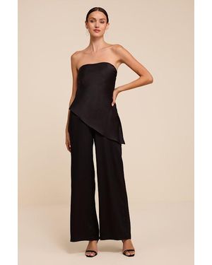 Lulus Zettie Organza Asymmetrical Jumpsuit - Black