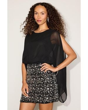 Lulus Rolanda Sequin Mini Dress - Black