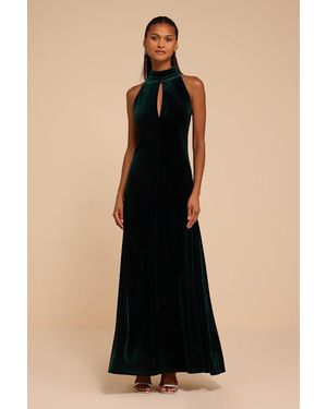 Lulus Edie Velvet Maxi Dress - Black