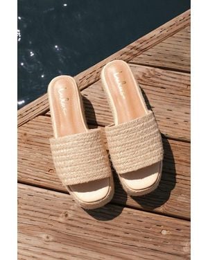 Lulus O'Ahu 2 Natural Espadrille Platforms - Brown