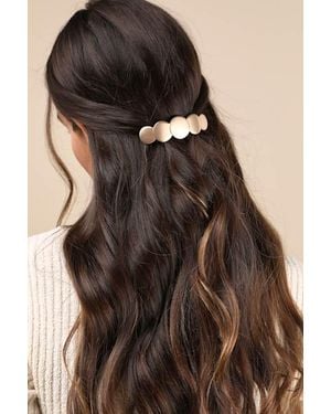 Lulus 'Round We Go Hair Clip - Brown