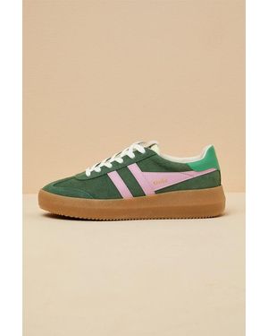 Gola Athena Evergreen And Suede Leather Trainers