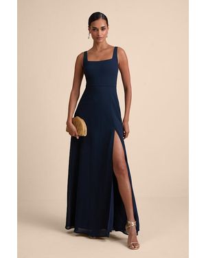 Lulus Remarkable Arrival Sleeveless Maxi Dress - Blue