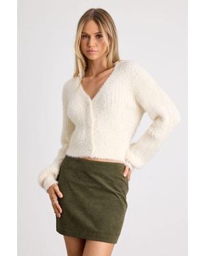 Lulus Jones Corduroy High-Rise Mini Skirt - Green