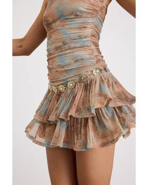Lulus Elianna Rhinestone Concho Belt - Natural