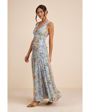 Lulus Melisandre Floral Drop Waist Maxi Dress - Natural