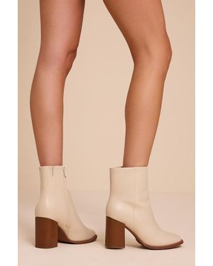 Lulus Paisley Ankle Booties - Natural