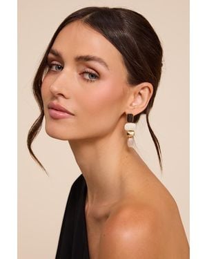 Lulus Olivine Multi Stone Drop Earrings - Natural