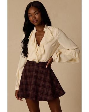 Lulus Addington & Plaid Mini Skirt - Black
