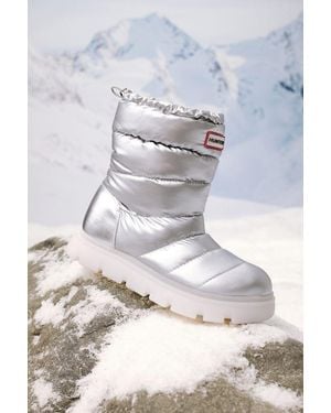 HUNTER Maribel Waterproof Insulated Puffer Mid-Calf Boots - Metallic
