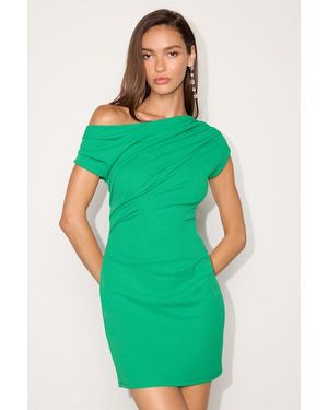 Lulus Janine Bright Asymmetrical Mini Dress - Green