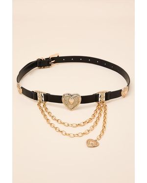 Lulus Melise And Charm Skinny Belt - Natural