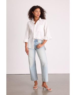Lulus Teague Light Wash Mid-Rise Straight Leg Jeans - Blue