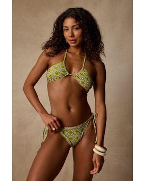 Lulus Kauai Multi Boho Print Side-Tie Bikini Bottoms - Brown