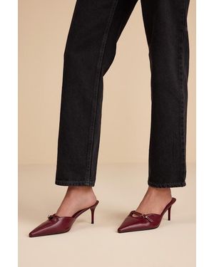 Lulus Austine Pointed-Toe Mule Pumps - Pink