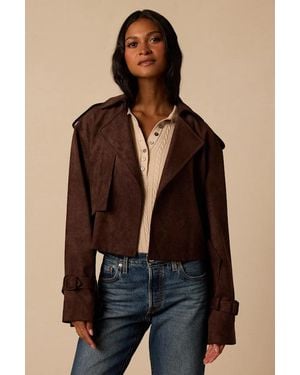 Lulus Hayden Suede Moto Jacket - Blue