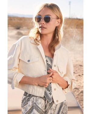 Lulus Heard About You Off- Cropped Twill Jacket - Pink