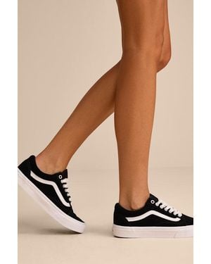 Vans Old Skool Pop Lace Suede Leather Sneakers - Natural