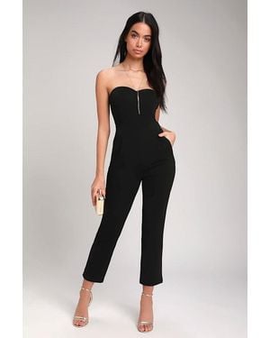 Lulus Paint The Town Strapless Jumpsuit - Black
