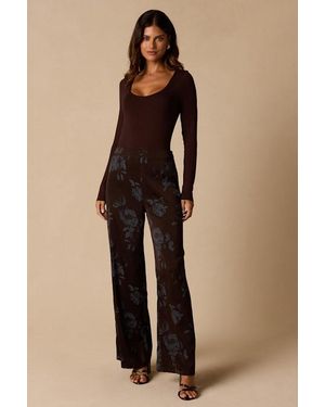 Lulus Tully Floral High-Rise Pants - Natural
