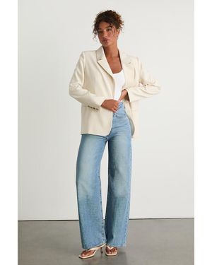 Lulus Maita Linen Oversized Blazer - Natural