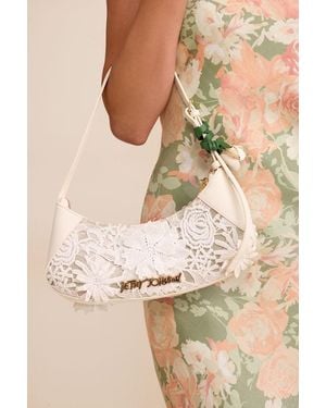 Betsey Johnson Lacey Crochet Shoulder Bag - Natural