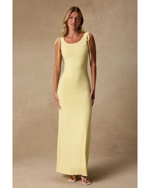 Lulus Anula Pale Jersey Knit Maxi Dress - Natural
