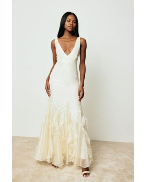 Lulus Deluca Sleeveless Ruffled Maxi Dress - White