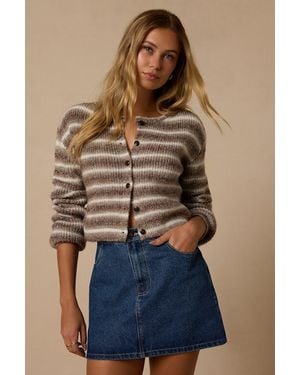 Lulus Windermere & Striped Cardigan Sweater - Blue
