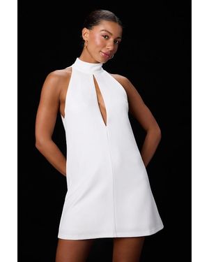 Lulus Bex Mock Neck Shift Mini Dress - Black