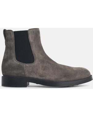 Tod's 'Chelsea' Suede Leather Ankle Boots - White