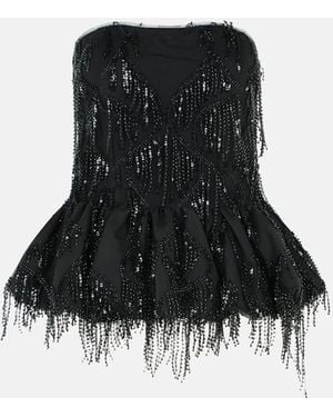 ROTATE BIRGER CHRISTENSEN 'dorla' Polyester Top - Black