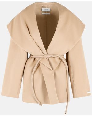 Sportmax 'Uguale' Virgin Wool Jacket - Natural
