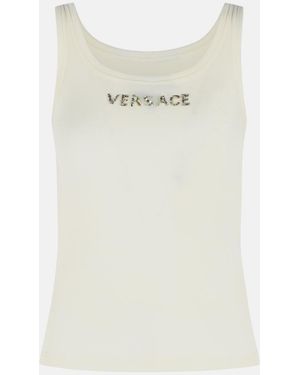 Versace Virgin Wool Tank Top - White