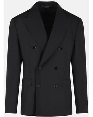 Dolce & Gabbana Virgin Wool Blazer - Black