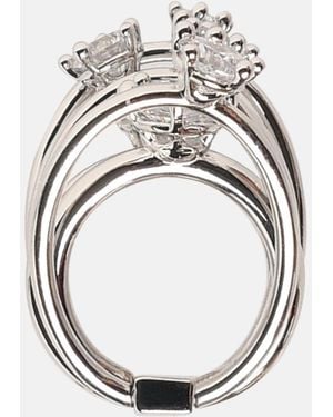Panconesi Orbit Diamond' Brass Ring - White