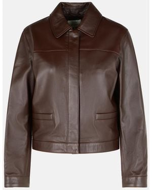Loulou de Saison 'ascot' Leather Jacket - Brown