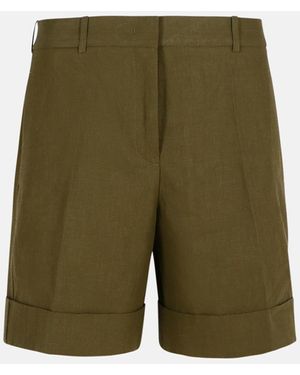 Jil Sander Linen Shorts - Green