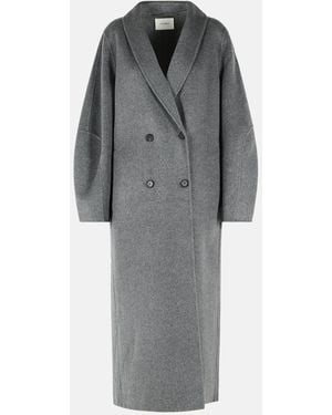 Lisa Yang 'Shawl' Wool And Cashmere Coat - Gray